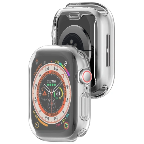 Etui z osłoną ekranu Bizon Case Watch Felipe do Apple Watch 10 / 11 42mm przezroczyste
