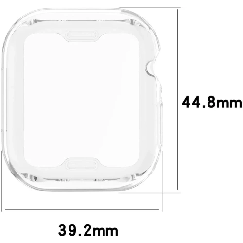 Etui z osłoną ekranu Bizon Case Watch Felipe do Apple Watch 10 / 11 42mm przezroczyste