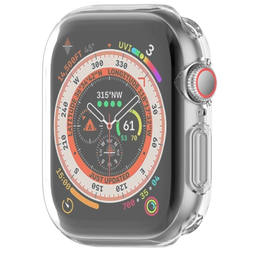Etui z osłoną ekranu Bizon Case Watch Felipe do Apple Watch 10 / 11 42mm przezroczyste