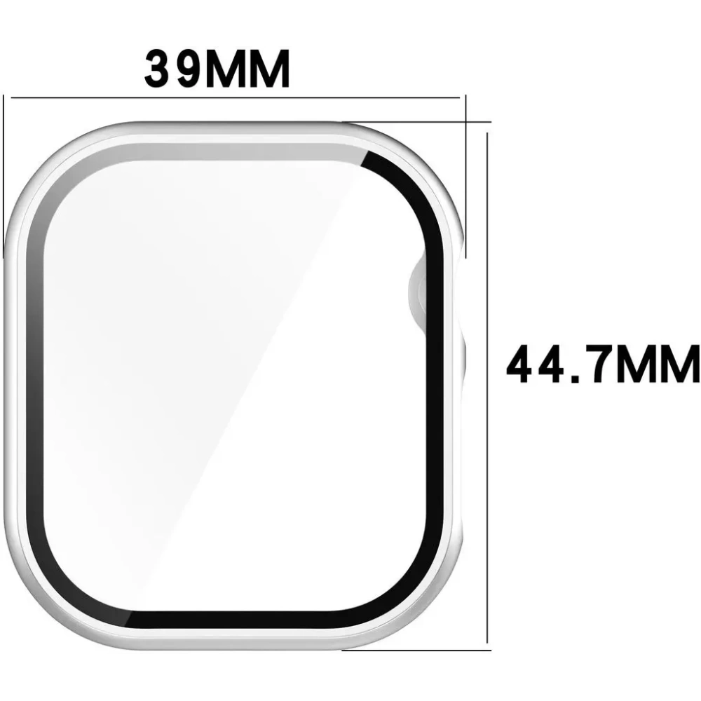 Hurtownia GSM - Etui ze szkłem do zegarka Bizon Case+Glass Watch do Apple Watch 10 42mm srebrne - BIZ6426 - {ean13} - Hurt
