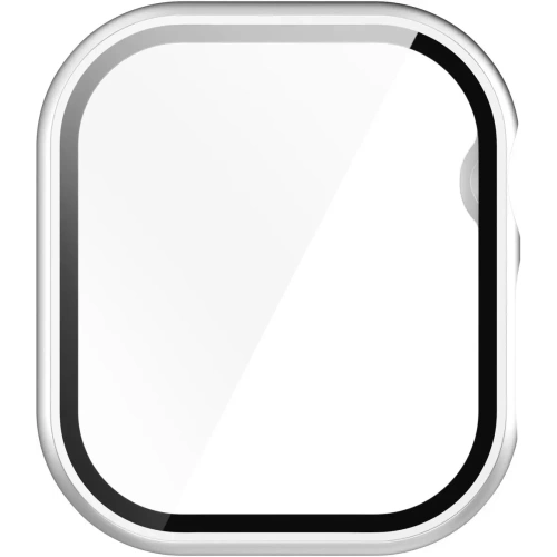 Etui ze szkłem do zegarka Bizon Case+Glass Watch do Apple Watch 10 / 11 42mm srebrne