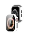 Bizon Case+Glass Ceas Apple Watch 10 42mm alb