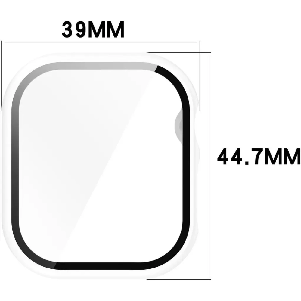 Hurtownia GSM - Etui ze szkłem do zegarka Bizon Case+Glass Watch do Apple Watch 10 42mm białe - BIZ6428 - {ean13} - Hurt