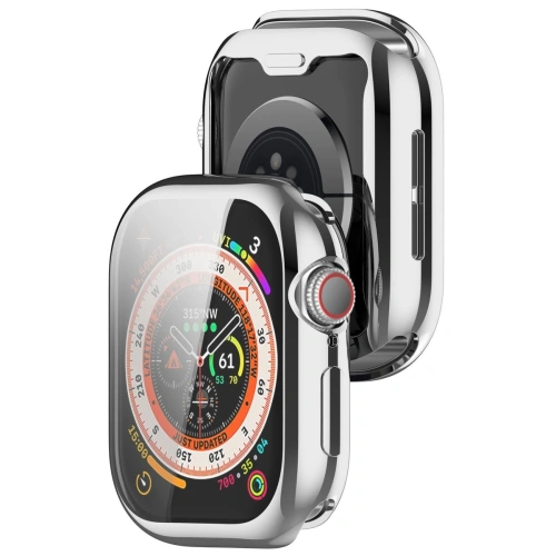 Etui z osłoną ekranu Bizon Case Watch Felipe do Apple Watch 10 / 11 42mm srebrne