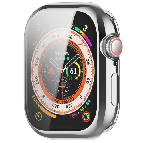 Etui z osłoną ekranu Bizon Case Watch Felipe do Apple Watch 10 / 11 42mm srebrne