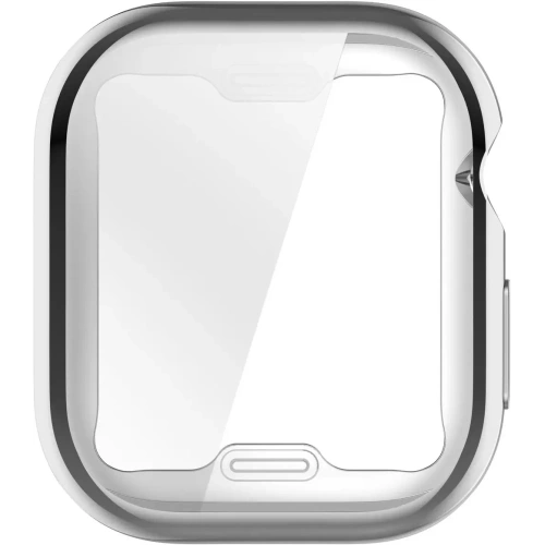 Etui z osłoną ekranu Bizon Case Watch Felipe do Apple Watch 10 / 11 42mm srebrne