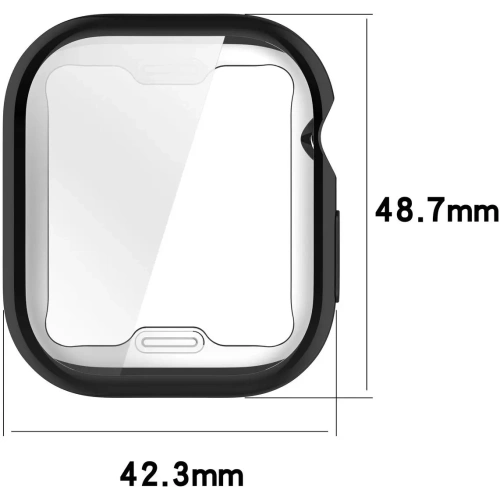 Etui z osłoną ekranu Bizon Case Watch Felipe do Apple Watch 10 / 11 46mm czarne