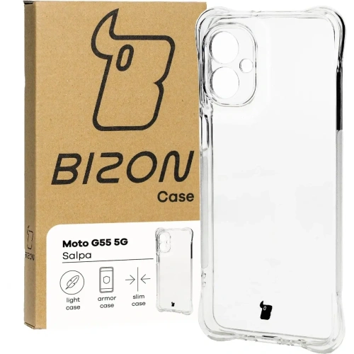 Elastyczne etui Bizon Case Salpa do Motorola Moto G55 5G przezroczyste