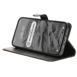 Etui z klapką Bizon Case Pocket do Apple iPhone 16 Pro Max czarne
