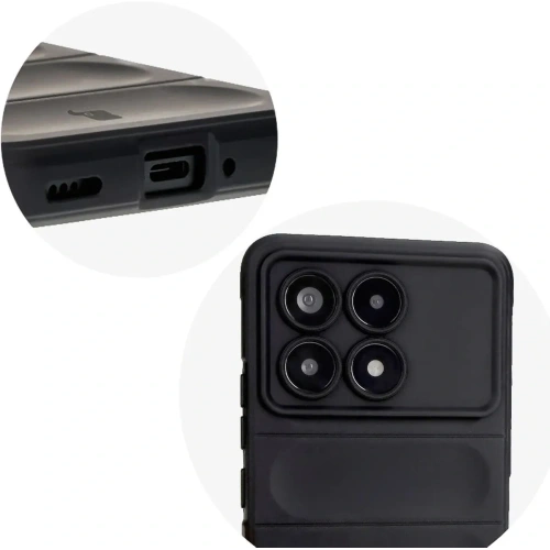 Pancerne etui Bizon Case Tur do Xiaomi Poco F6 Pro czarne