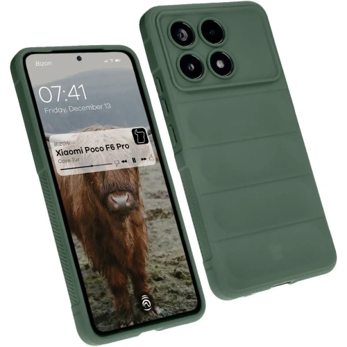 Pancerne etui Bizon Case Tur do Xiaomi Poco F6 Pro ciemnozielone
