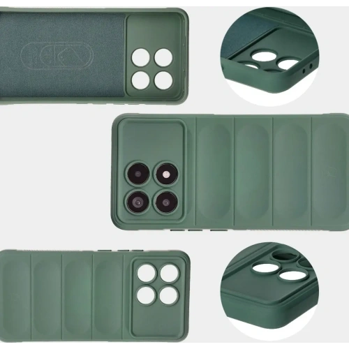 Pancerne etui Bizon Case Tur do Xiaomi Poco F6 Pro ciemnozielone