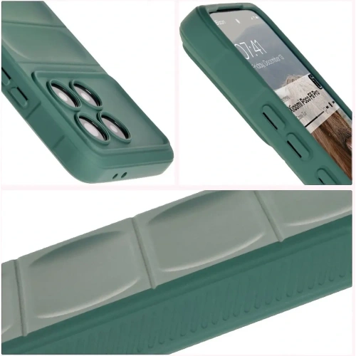 Pancerne etui Bizon Case Tur do Xiaomi Poco F6 Pro ciemnozielone