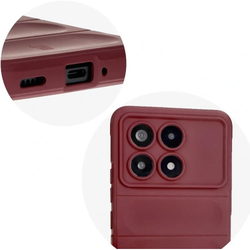 Pancerne etui Bizon Case Tur do Xiaomi Poco F6 Pro ciemnofioletowe