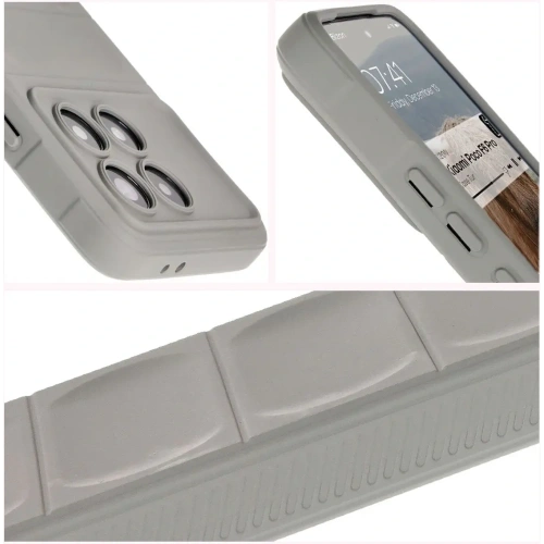 Pancerne etui Bizon Case Tur do Xiaomi Poco F6 Pro jasnoszare