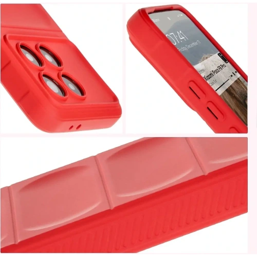 Pancerne etui Bizon Case Tur do Xiaomi Poco F6 Pro czerwone
