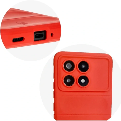 Pancerne etui Bizon Case Tur do Xiaomi Poco F6 Pro czerwone