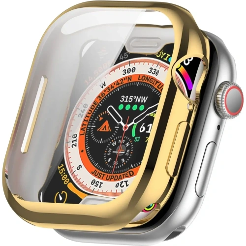 Etui z osłoną ekranu Bizon Case Watch Felipe do Apple Watch 10 / 11 46mm złote