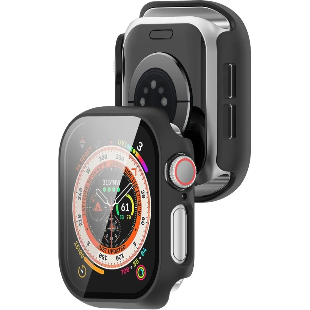 Hurtownia GSM - Bizon Case+Glass Óra Apple Óra 10 46mm fekete - BIZ6443 - {ean13} - Hurt