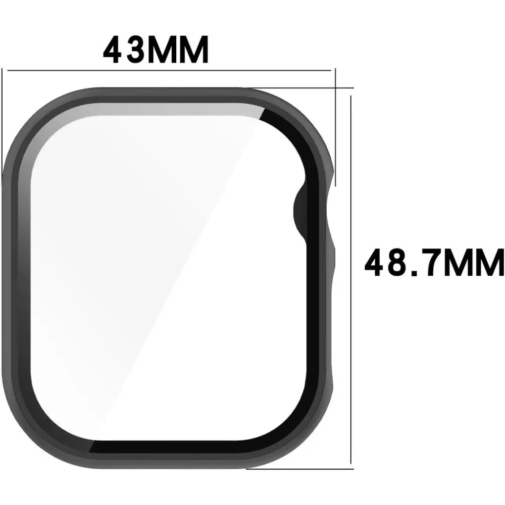 Hurtownia GSM - Etui ze szkłem do zegarka Bizon Case+Glass Watch do Apple Watch 10 46mm czarne - BIZ6443 - {ean13} - Hurt