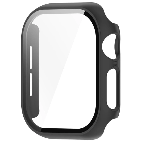 Etui ze szkłem do zegarka Bizon Case+Glass Watch do Apple Watch 10 / 11 46mm czarne