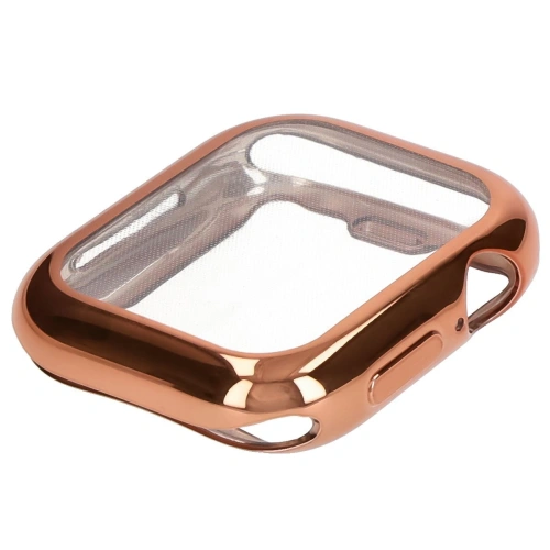 Etui z osłoną ekranu Bizon Case Watch Felipe do Apple Watch 10 / 11 46mm różowozłote