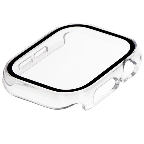 Etui ze szkłem do zegarka Bizon Case+Glass Watch do Apple Watch 10 / 11 46mm przeźroczyste