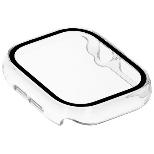 Etui ze szkłem do zegarka Bizon Case+Glass Watch do Apple Watch 10 / 11 46mm przeźroczyste