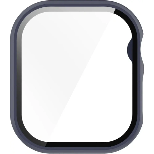 Etui ze szkłem do zegarka Bizon Case+Glass Watch do Apple Watch 10 / 11 46mm ciemnoniebieskie