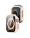 Etui ze szkłem do zegarka Bizon Case+Glass Watch do Apple Watch 10 46mm różowe