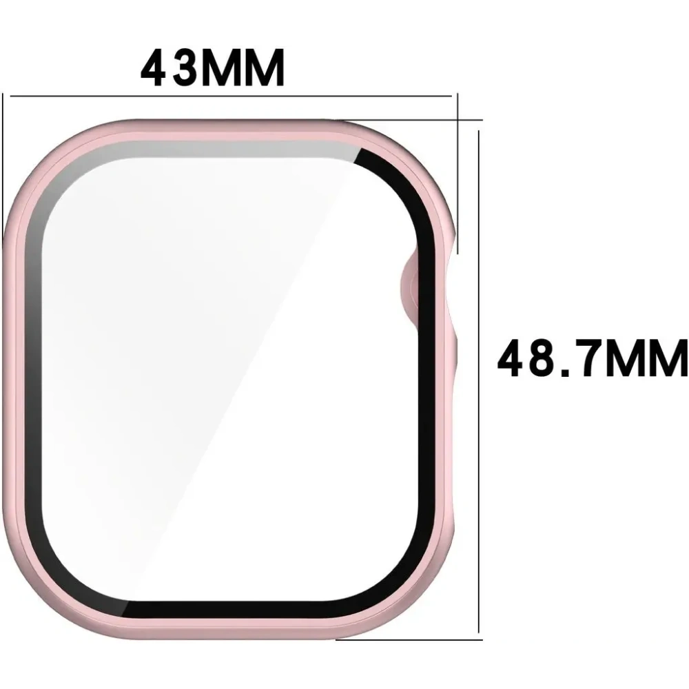 Hurtownia GSM - Bizon Case+Glass Óra Apple Óra 10 46mm világos rózsaszín - BIZ6448 - {ean13} - Hurt