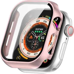 Hurtownia GSM - Etui se sklem na hodinky Bizon Case+Glass Watch do Apple Watch 10 46mm světle růžové - BIZ6448 - {ean13} - Hurt