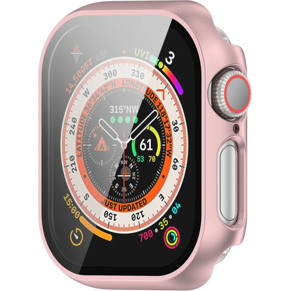 Hurtownia GSM - Bizon Case+Glass Óra Apple Óra 10 46mm világos rózsaszín - BIZ6448 - {ean13} - Hurt