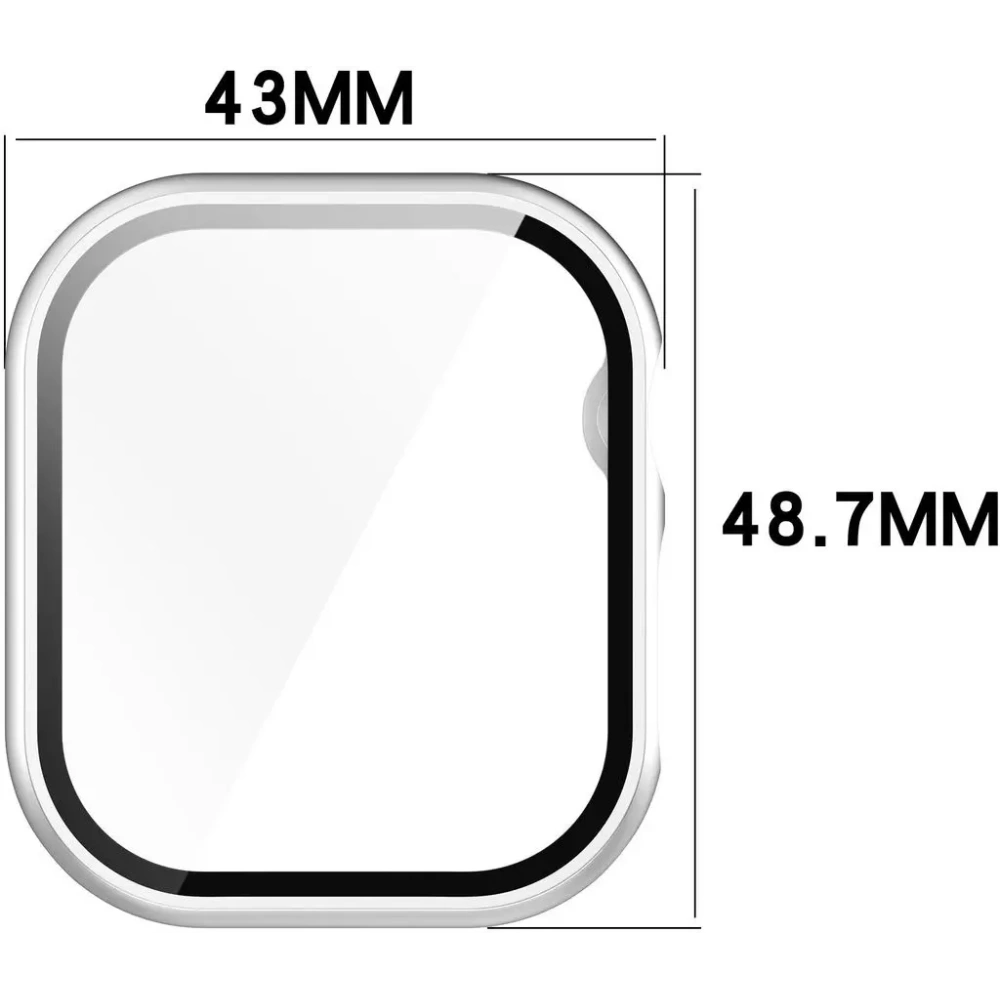 Hurtownia GSM - Bizon Case+Glass Óra Apple Óra 10 46mm ezüst - BIZ6449 - {ean13} - Hurt