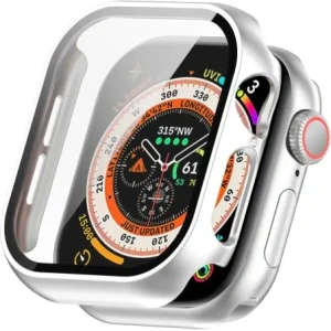 Hurtownia GSM - Etui se sklem na hodinky Bizon Case+Glass Watch pro Apple Watch 10 46mm stříbrné - BIZ6449 - {ean13} - Hurt