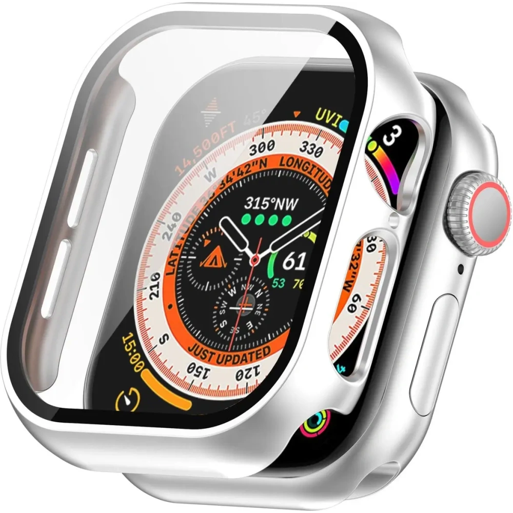 Hurtownia GSM - Bizon Case+Glass Óra Apple Óra 10 46mm ezüst - BIZ6449 - {ean13} - Hurt