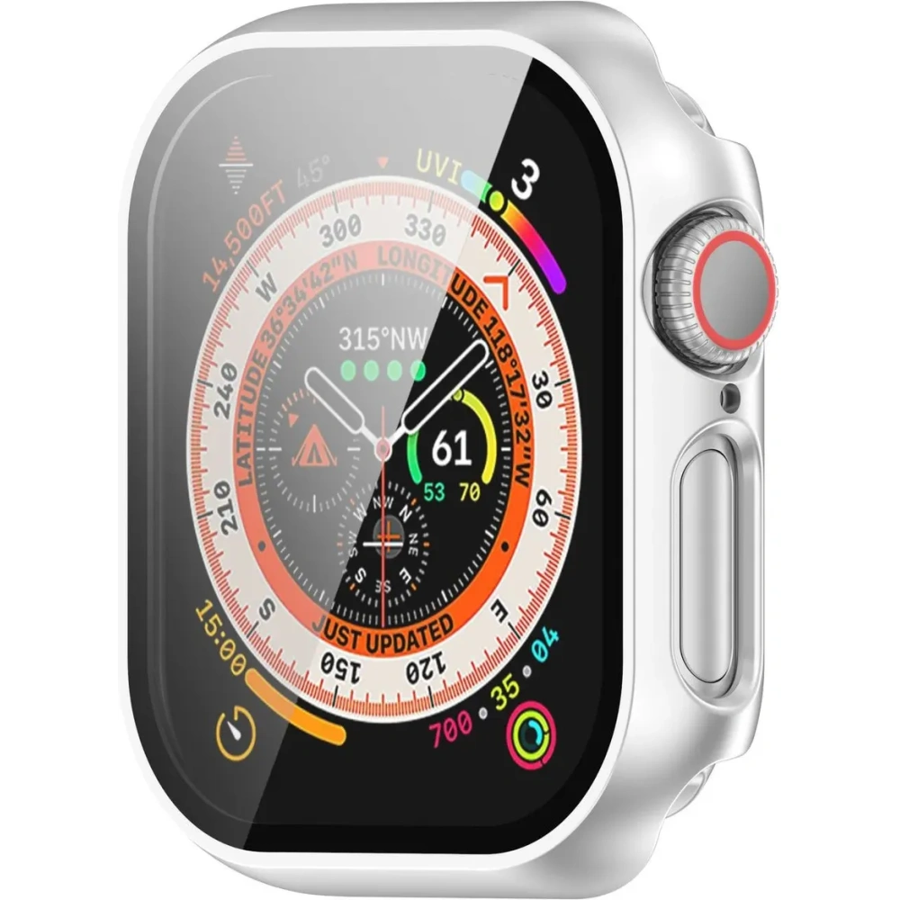 Hurtownia GSM - Bizon Case+Glass Óra Apple Óra 10 46mm ezüst - BIZ6449 - {ean13} - Hurt