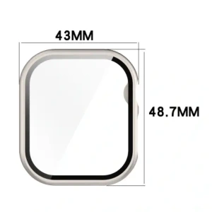Hurtownia GSM - Etui se sklem na hodinky Bizon Case+Glass Watch pro Apple Watch 10 46mm šampaňské - BIZ6450 - {ean13} - Hurt