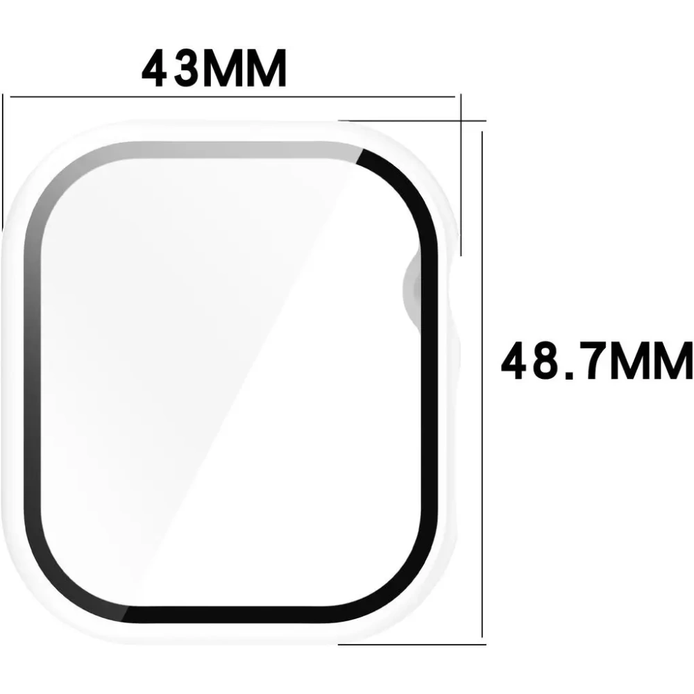 Hurtownia GSM - Bizon Case+Glass Óra Apple Óra 10 46mm fehér - BIZ6451 - {ean13} - Hurt