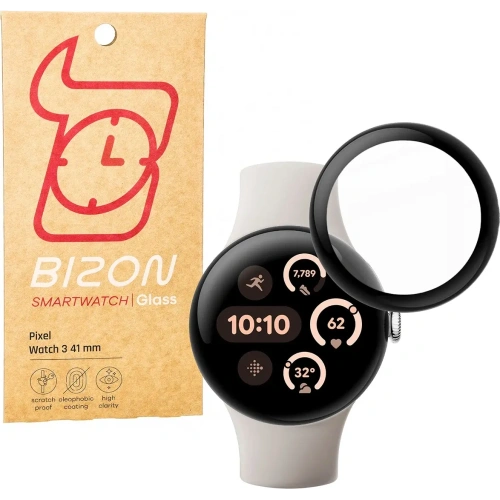 Szkło hybrydowe Bizon Glass Watch Edge Hybrid do Google Pixel 3 41 mm czarne