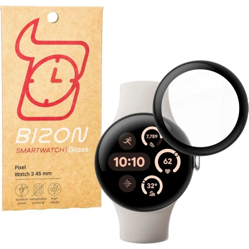 Szkło hybrydowe Bizon Glass Watch Edge Hybrid do Google Pixel 3 45 mm czarne
