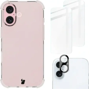 Wholesale Bizon Case Clear Pack case + 2x tempered glass + lens glass Apple iPhone 16 - BIZ6455 - {ean13} - Hurt