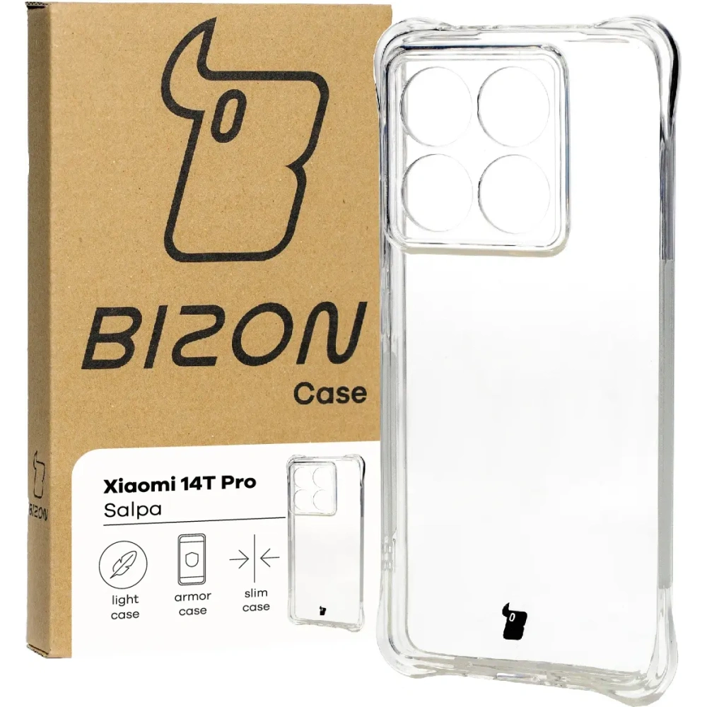 Hurtownia GSM - Elastyczne etui Bizon Case Salpa do Xiaomi 14T Pro przezroczyste - BIZ6457 - {ean13} - Hurt