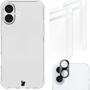 Hurtownia GSM - Bizon Case Clear Pack Hülle + 2x gehärtetes Glas + Linsen Glas Apple iPhone 16 Plus - BIZ6460 - {ean13} - Hurt