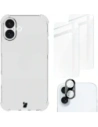 Bizon Case Clear Pack Hülle + 2x gehärtetes Glas + Linsen Glas Apple iPhone 16 Plus