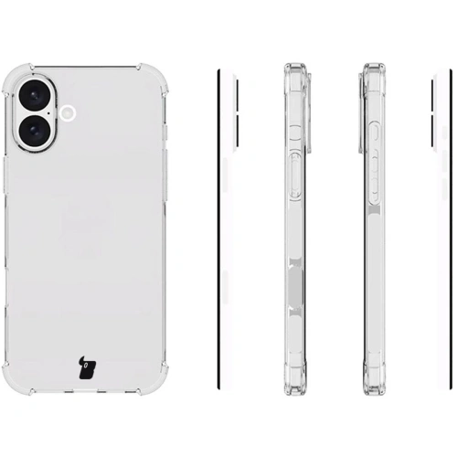 Etui + 2x szkło hartowane na ekran + szkło na obiektyw Bizon Case Clear Pack do Apple iPhone 16 Plus