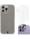 Bizon Case Clear Pack case + 2x tempered glass + lens glass Apple iPhone 16 Pro Max