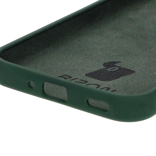 Silikonowe etui Bizon Soft Case do Samsung Galaxy M35 5G ciemnozielone