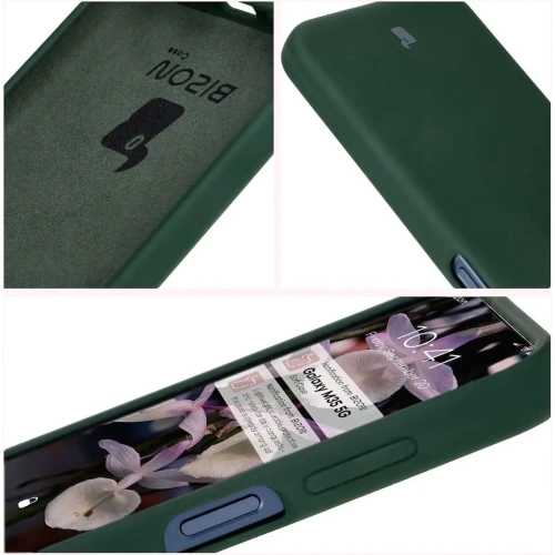 Silikonowe etui Bizon Soft Case do Samsung Galaxy M35 5G ciemnozielone