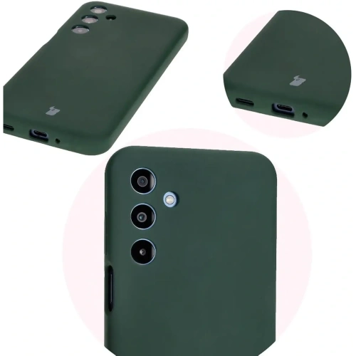 Silikonowe etui Bizon Soft Case do Samsung Galaxy M35 5G ciemnozielone